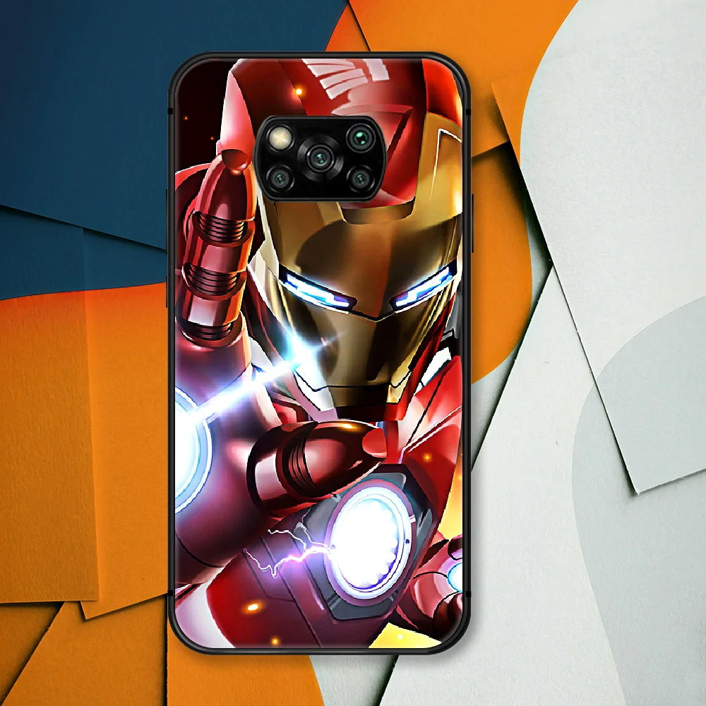 

Irons Man Super Hero Phone Case For Xiaomi Mi Note 10 A3 9 MAX 3 A2 8 9 Lite Pro Ultra black Etui Soft Waterproof Painting