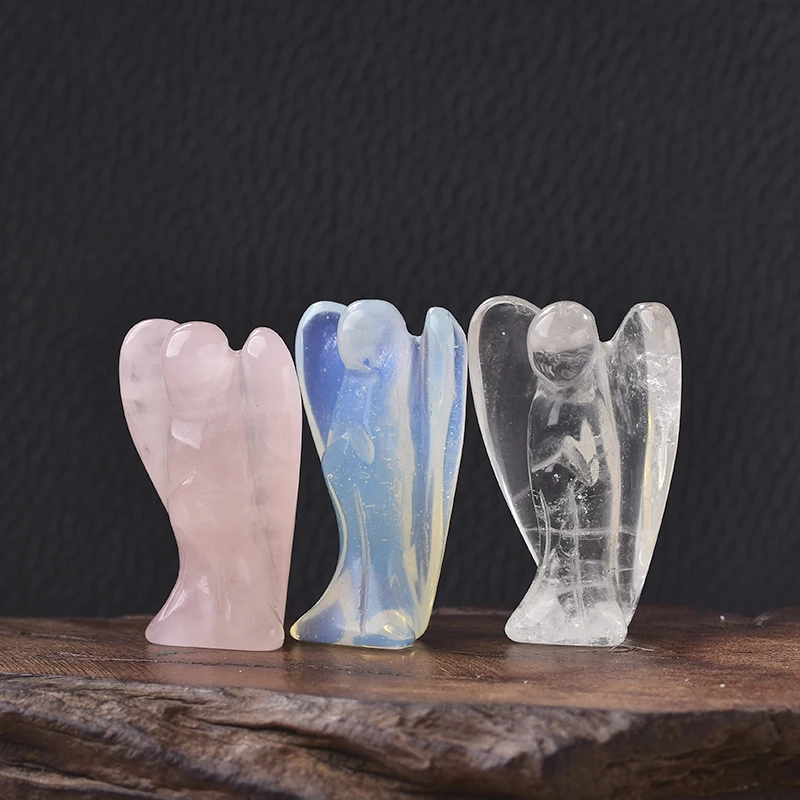 1 шт. натуральный аметист ангел драгоценный камень карманная восстанавливающая