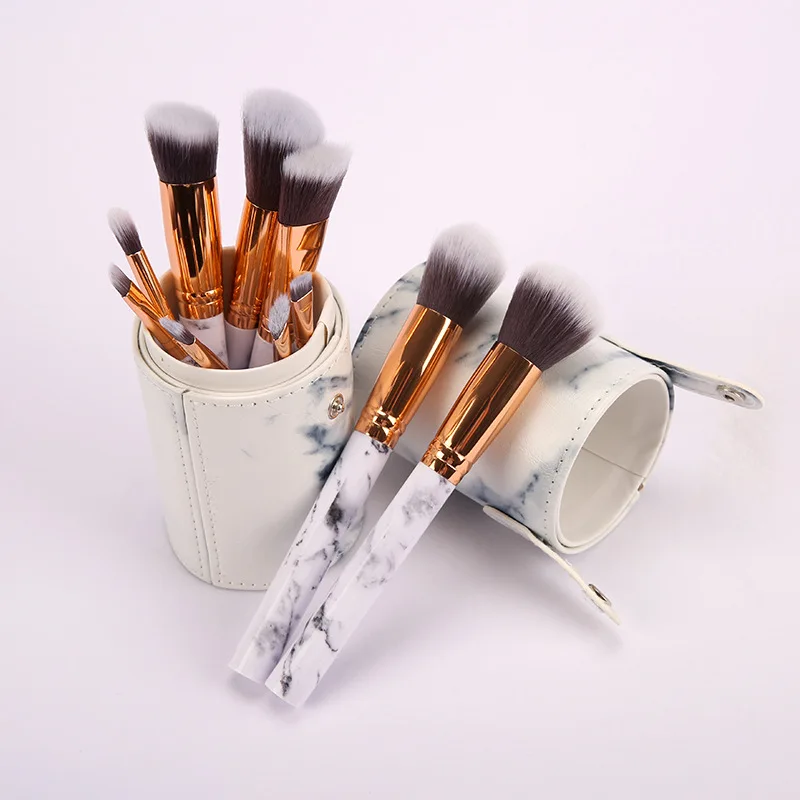 3 Size Portable Travel PU Marbling Makeup Brushes Holder Empty Container Storage Cosmetics Brush Organizer Tools | Красота и здоровье