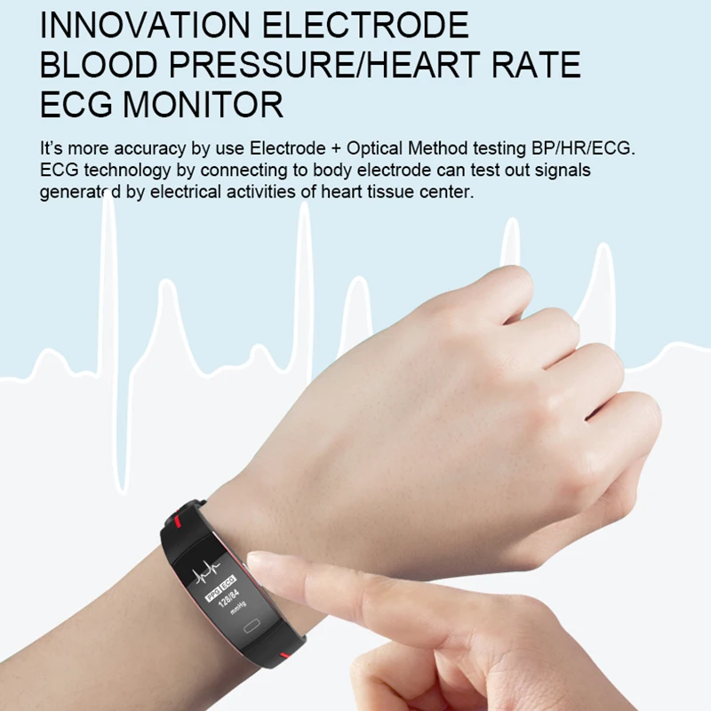 Смарт браслет P3 для измерения кровяного давления фитнес трекер пульсометр PPG ЭКГ