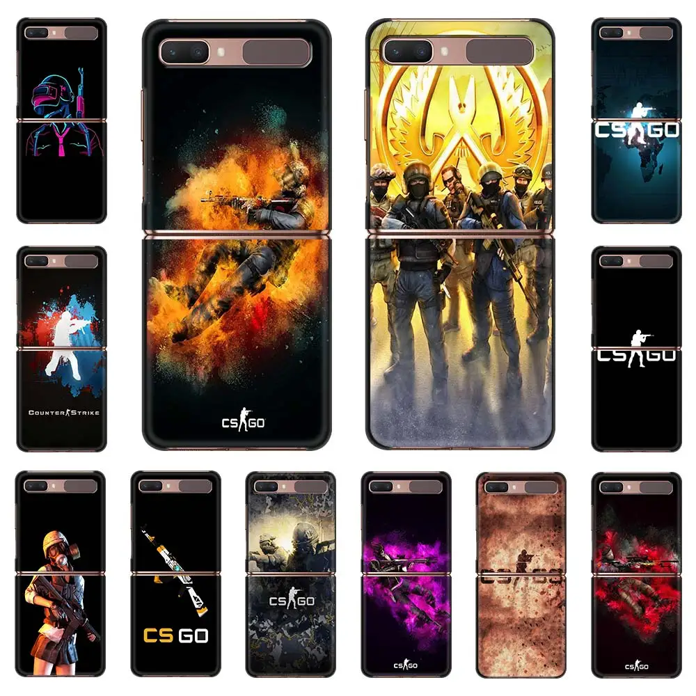 

Phone Case For Samsung Galaxy Z Flip Fold Hard PC Cover For Galaxy ZFlip 5G Mobile Bag Back Shell csgo cs go Counter Strike