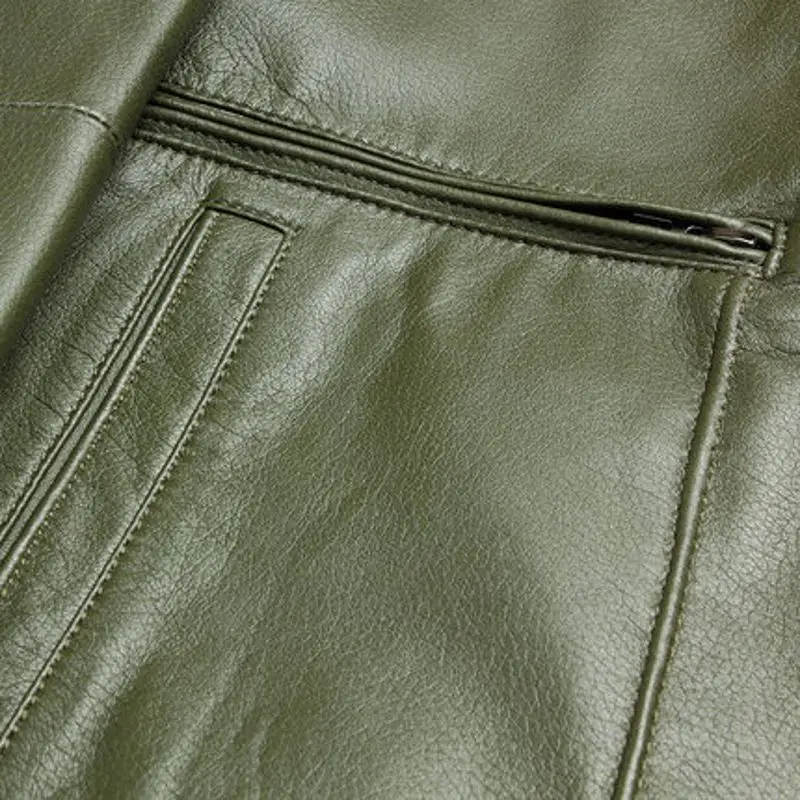 2020 Новая модная куртка с меховым воротником из натуральной кожи мужская овечьей