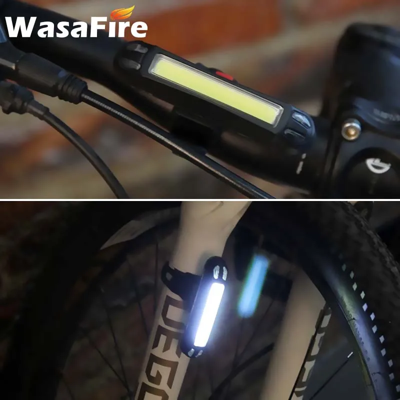 USB велосипедный задний светильник перезаряжаемый белый красный светодиодный