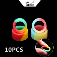 10 pcslot soft flexible silica gel rubber float stopper fishing rod clip stop o shaped ring anti skid pole sleeve