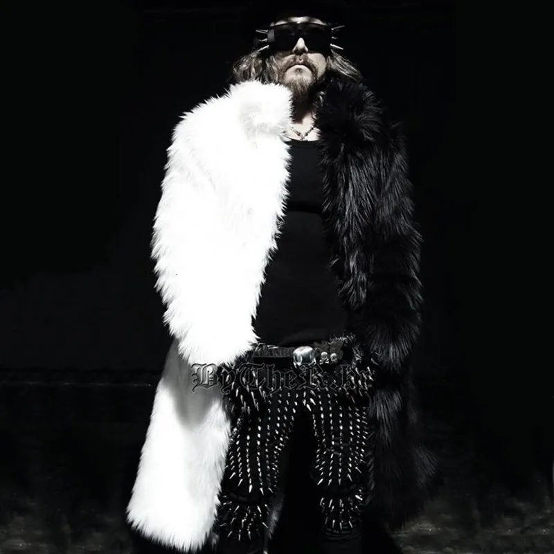 Модное мужское пальто из искусственного меха куртка мужская зимняя черное