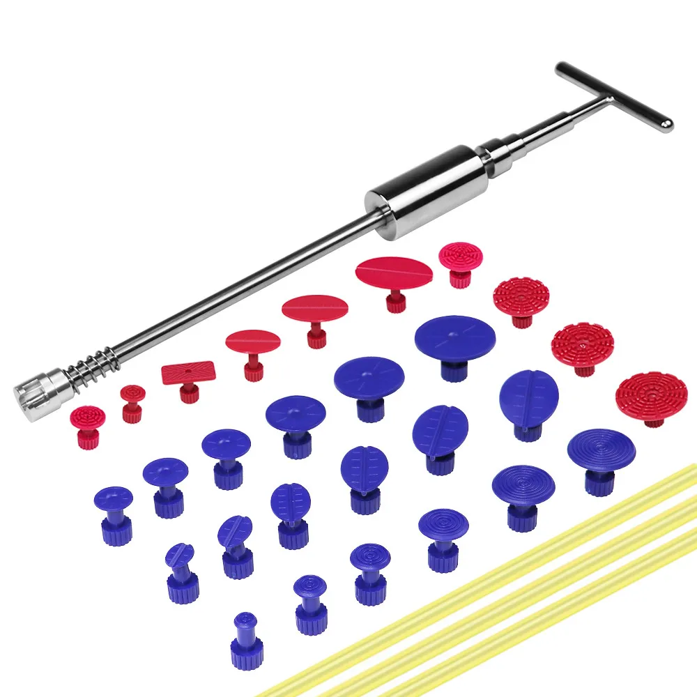 Hand Tools Repairing for Hail Damage PDR tool kit Car repair tools paintless Dent Repair Dent removal Reverse Hammer Glue Tabs - Цвет: set2