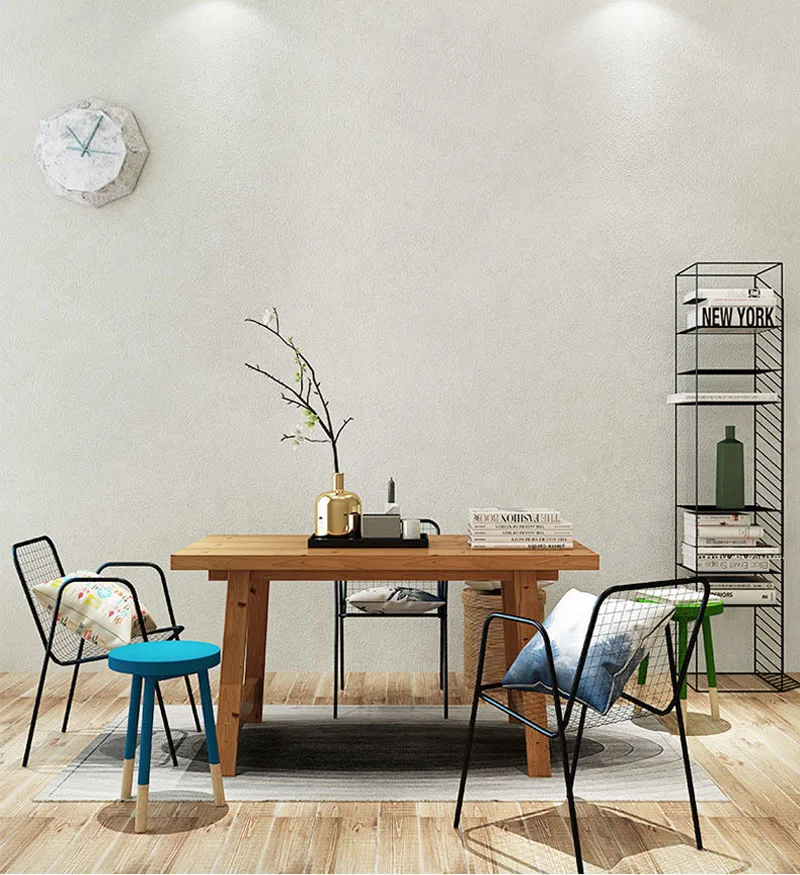 

PVC Waterproof Wallpaper Roll Cement Gray Home Decoration Bedroom Living Room Dining Room Background Wall Sticker 3D wall paper