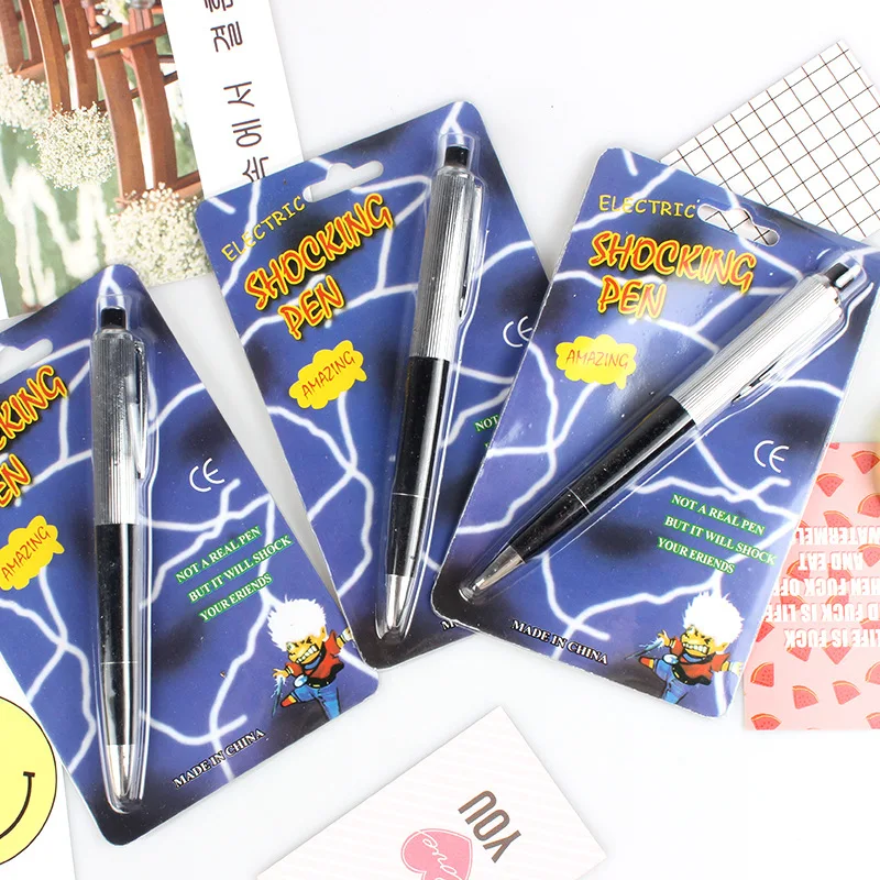Ручка с электрошоком практичная акция необычная шариковая ручка Шокирующая