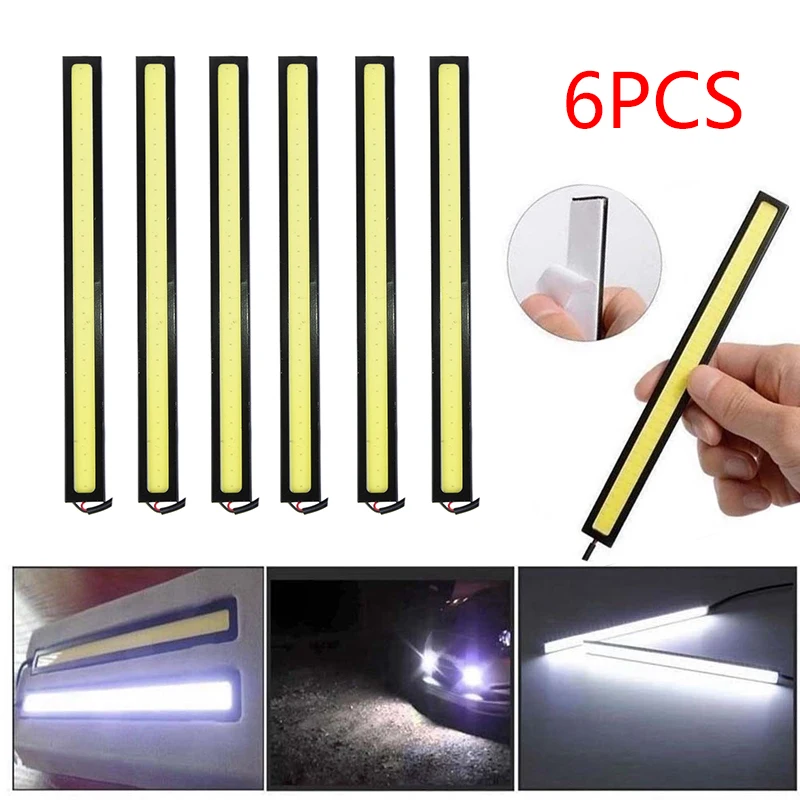 6 шт. 12 В автомобильные белые светодиодные полоски DRL водонепроницаемые высокое
