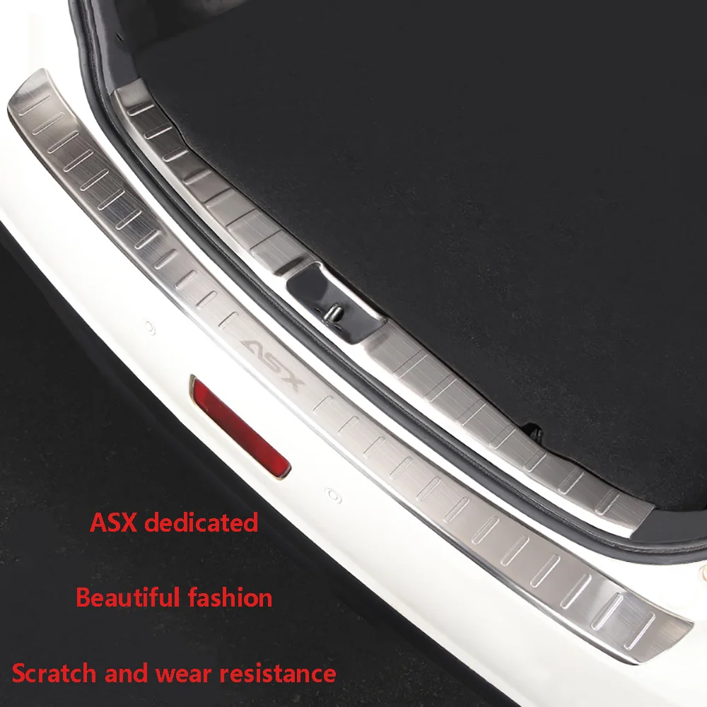 Защитная пластина для заднего бампера из нержавеющей стали Mitsubishi ASX 2013 2014