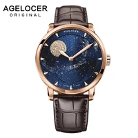 agelocer automatic mechanical moon phase watch men luxury top brand sapphire man watches waterproof causal fashion montre homme