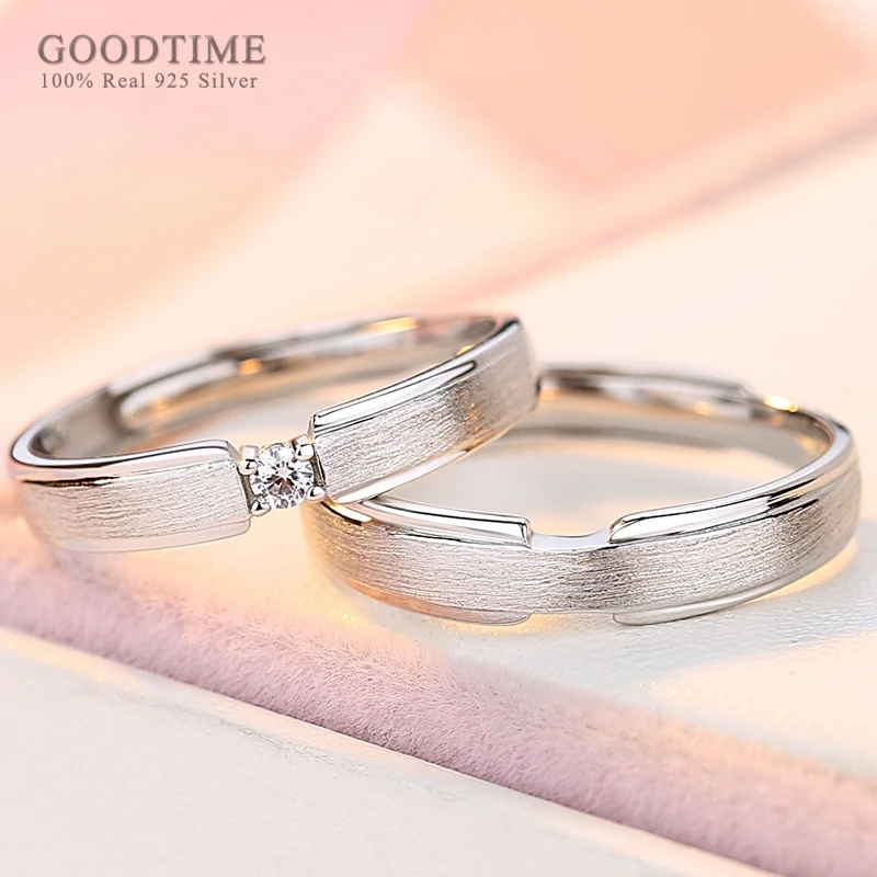 Классические кольца из чистого 100% стерлингового серебра 925 пробы свадебные с