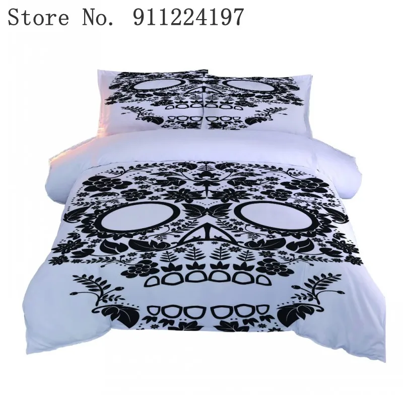 

Black And White Pattern Bedding Sets Printing Duvet Cover Luxury Bed sheet Queen King Single Double Bed Linen Set For Girls Boys