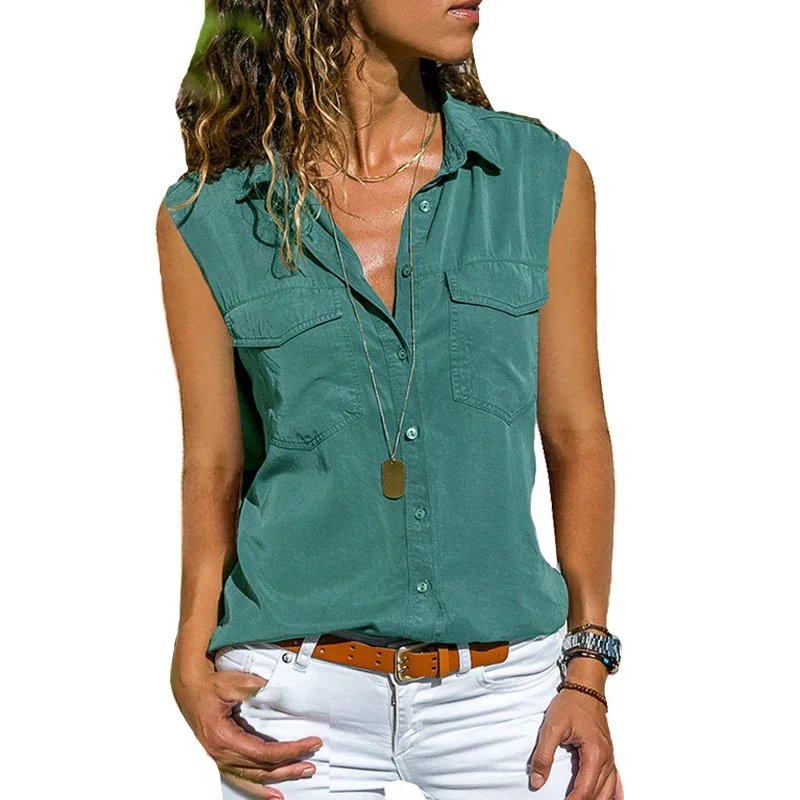 Женская футболка без рукавов CINESSD однотонный кардиган с отложным воротником