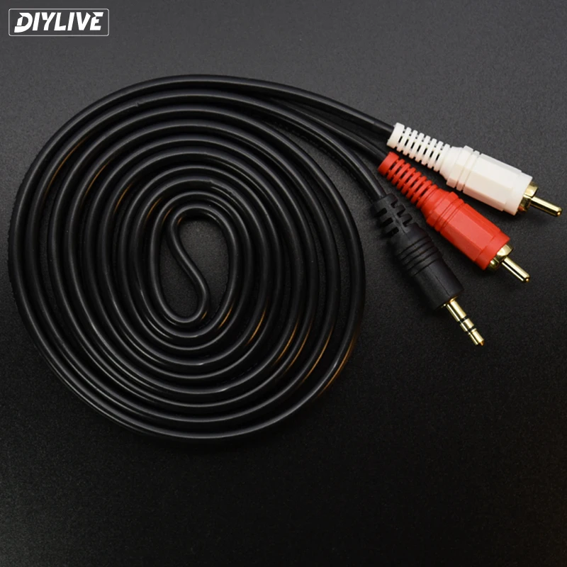 Полностью стереофоническая линия DIYLIVE 3 головки 5 оборотов RCA двойная лотоса 1 м