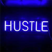 blue hustle neon signs novelty light large neon wall signs for home studio game room decor girls pub cocktail light sign