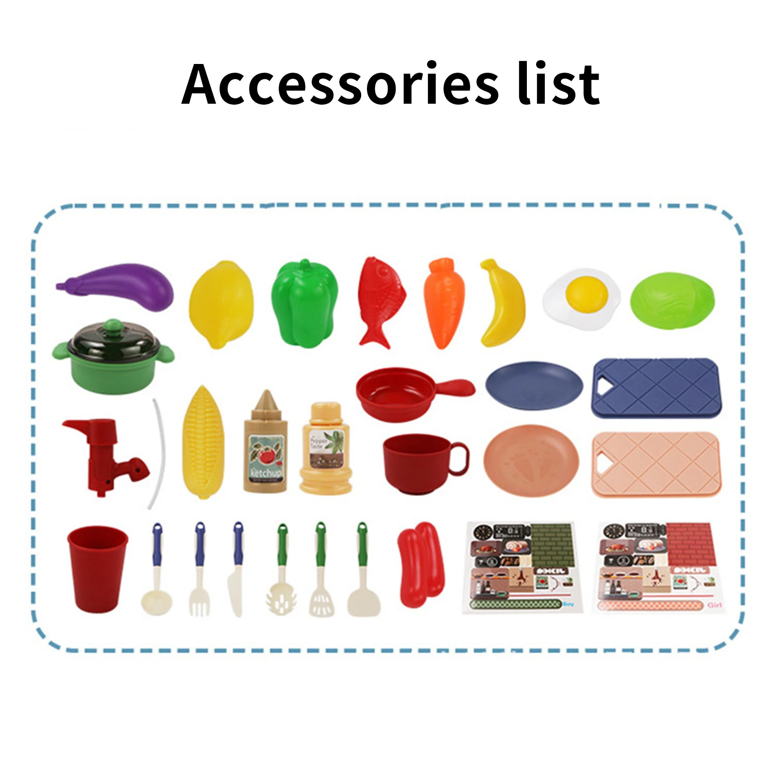 

23Pcs Children Play House Tableware with Light Music Kitchen Toy Set Kids Gift Kids Educational Toys for Children Gifts