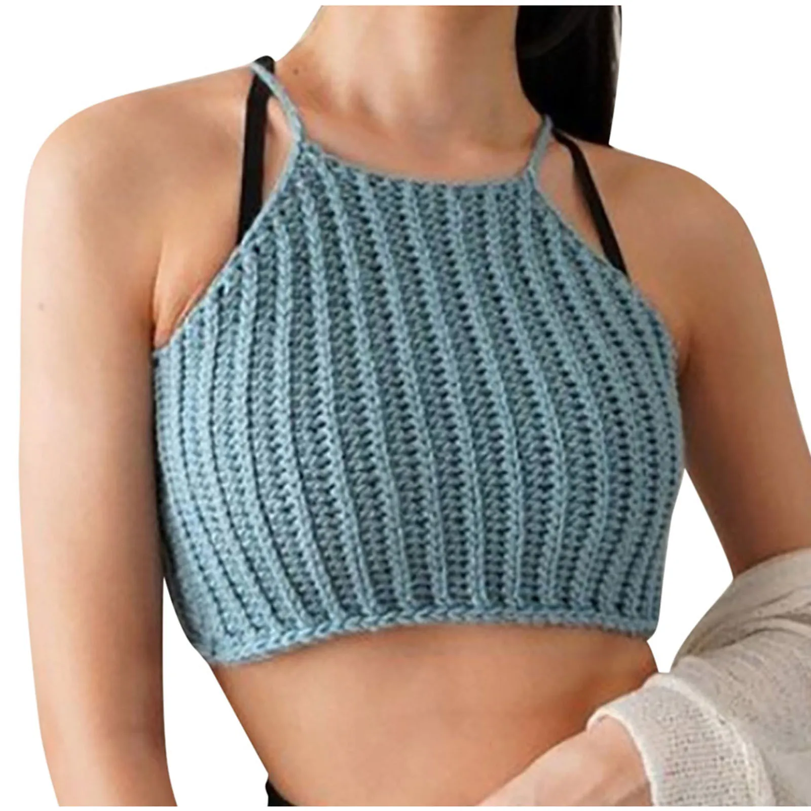 

Женская блузка без рукавов, с открытыми плечами