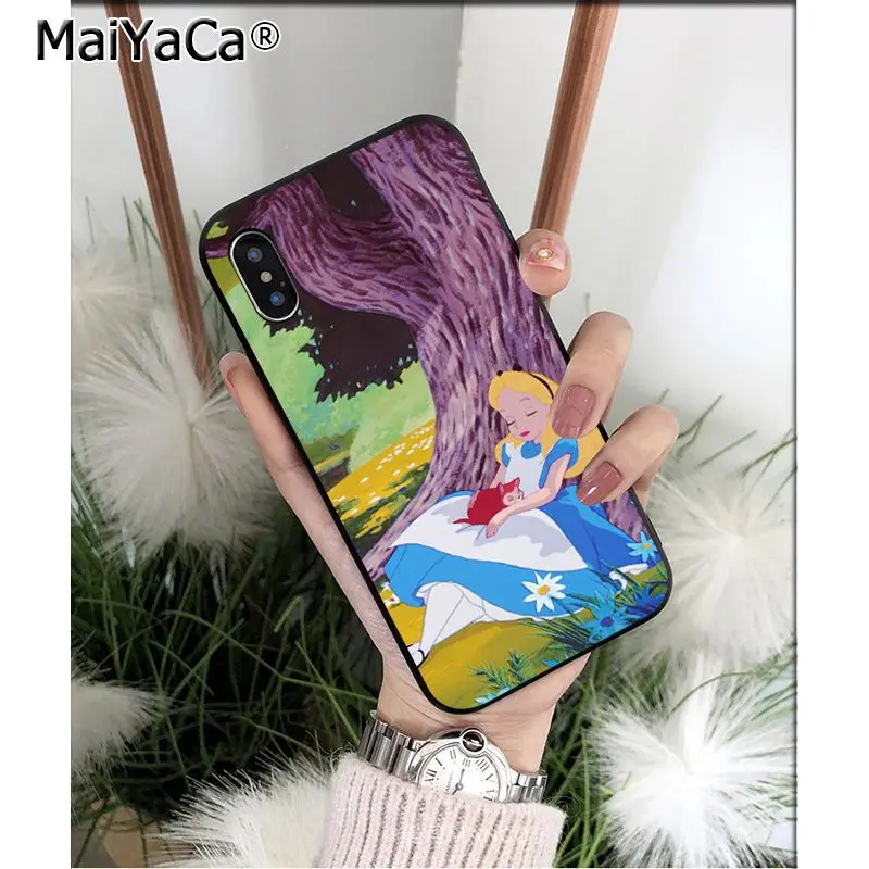 A16 Мягкий силиконовый чехол для телефона MaiYaCa Alice in Wonderland Cheshire Cat из ТПУ для iPhone 8 7 6 6S Plus X XS MAX 5 5S SE XR Mobile Cover - Цвет: A16