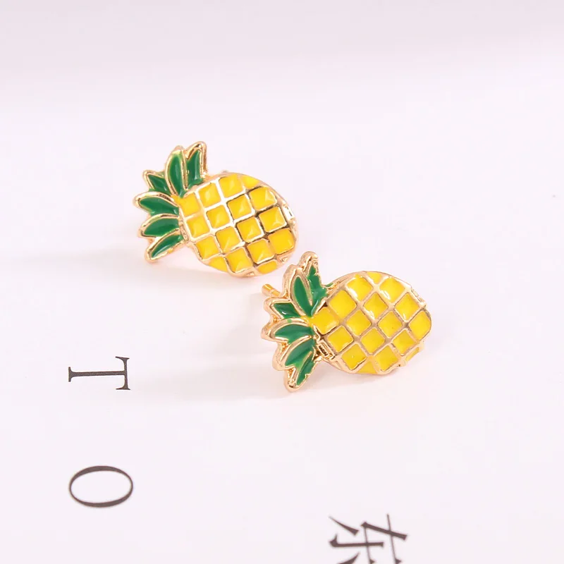2019 Новые модные серьги-гвоздики серьги ананаса модные милые красивые подарок на день рождения для женщин ювелирные изделия 4ED362.