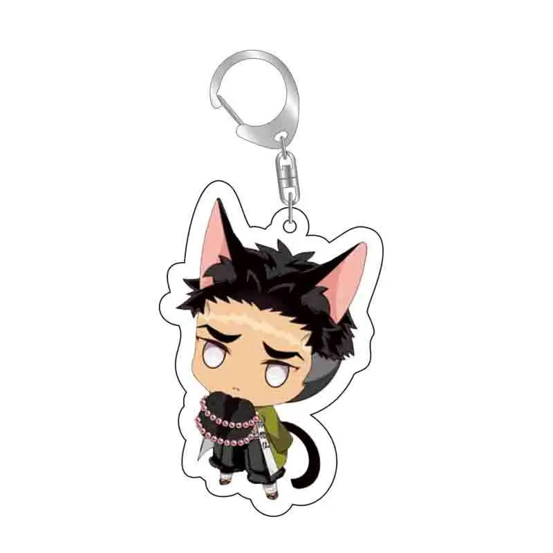 

Anime Demon Slayer Fashion Key Chains Rengoku Brinco Blade Of Ghost Keyring Kamado Tanjirou Cosplay Kimetsu No Yaiba Keychain