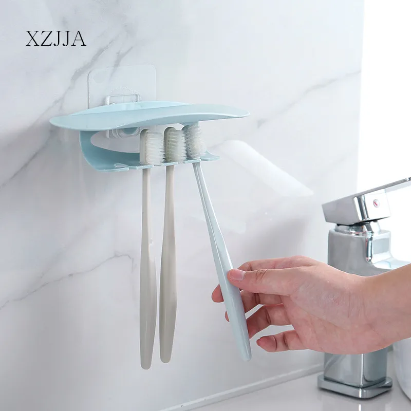 Настенный держатель XZJJA для зубных щеток многофункциональный органайзер зубной