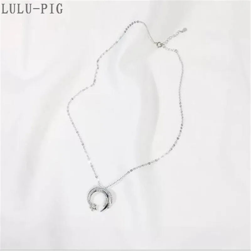 LULU-PIG, новинка,, Стерлинговое Серебро 925 пробы, скользящее падение, метеор, микро-инкрустированное ожерелье, метеоритный сад, модные трендовые ювелирные изделия N0201