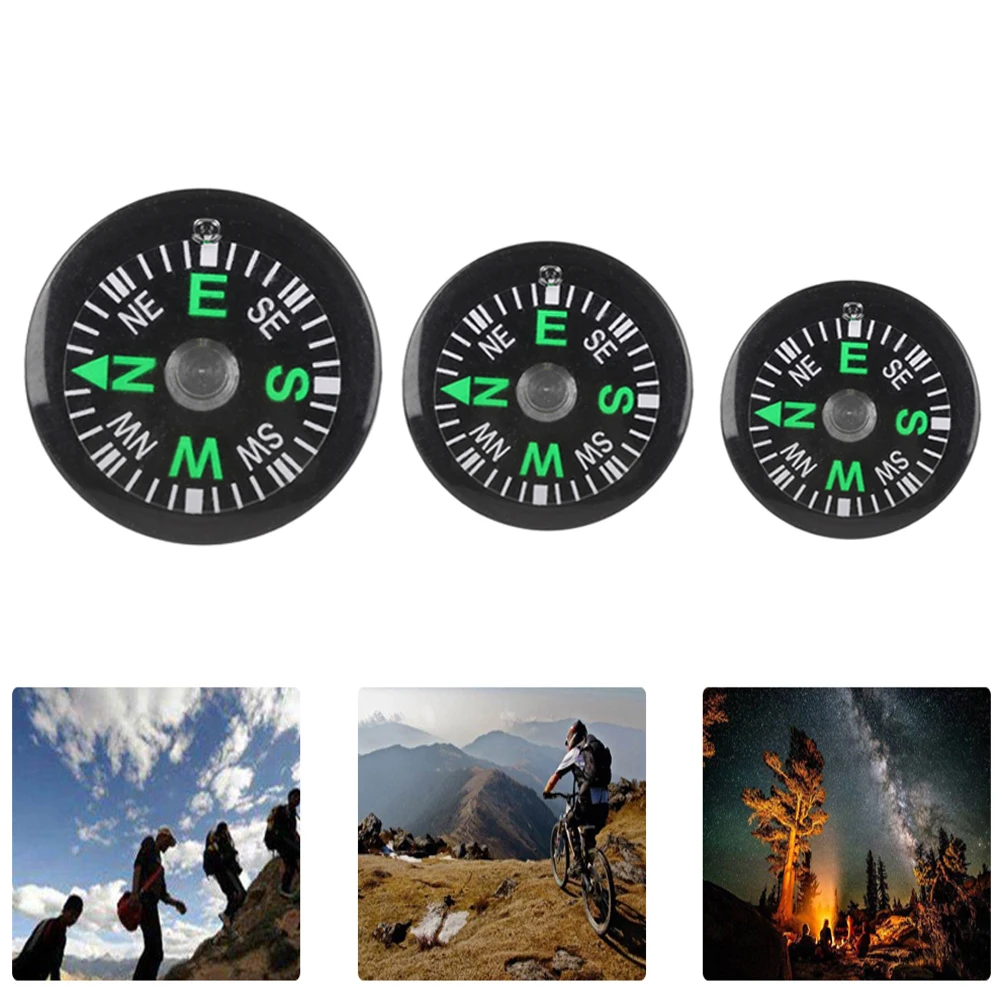 5 шт. портативный мини Компас с кнопкой руководство по выживанию дизайн северные