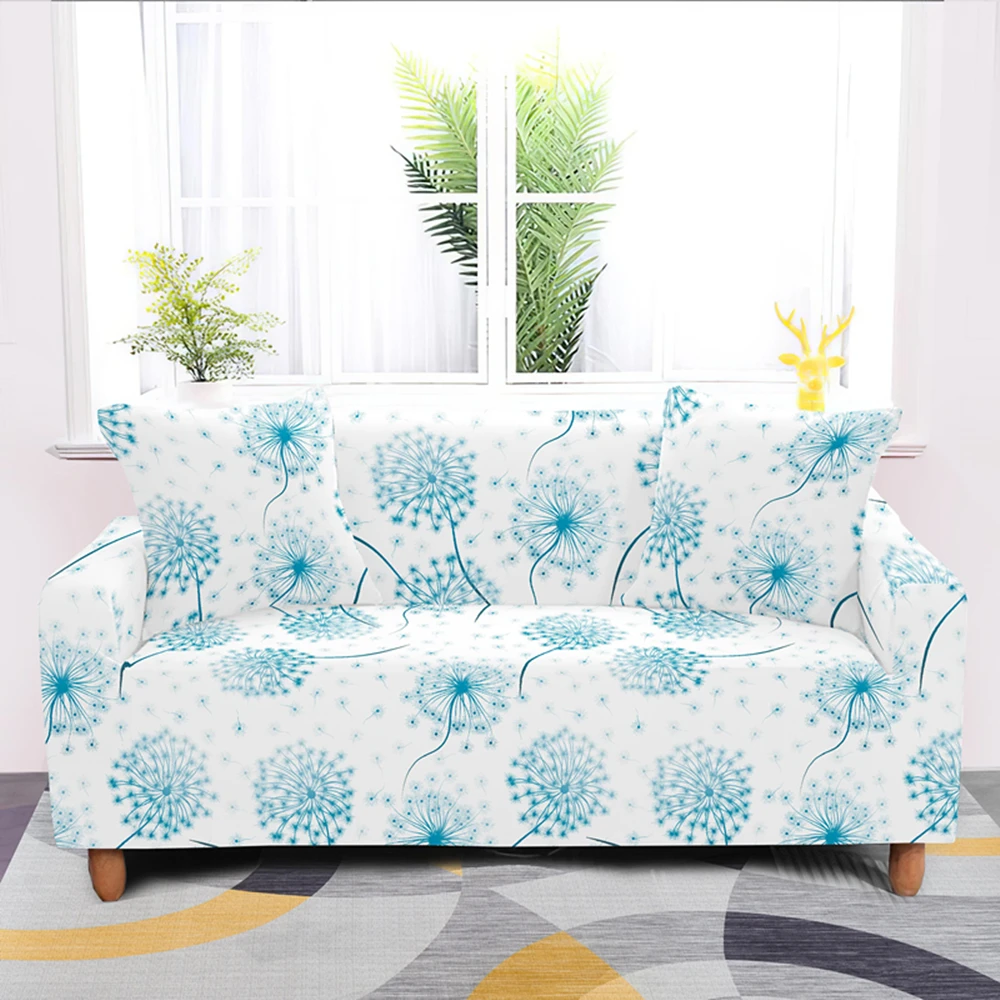 Растягивающийся чехол для дивана с одуванчиком эластичный полноразмерный