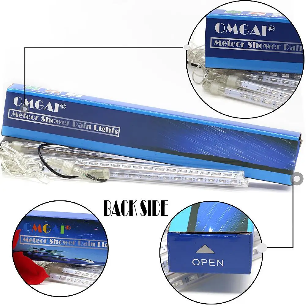 8 ниспадающих дождевых/сосулек Снежная Осенняя гирлянда светодиодная