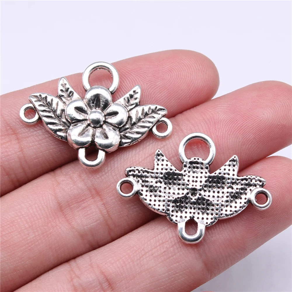

Sejuani Earrings Charms 10pcs 32x23mm Flower And Leaf Connector Charms