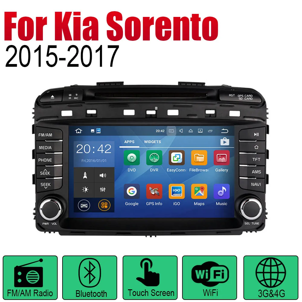 Standard machine Автомобильный dvd-плеер gps навигация для Kia Sorento Prime KX7 автомобильный Android мультимедийная система экран Радио стерео - Цвет: Standard machine