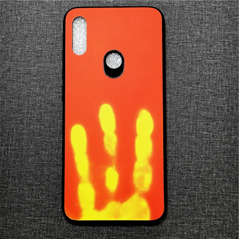 Thermal Induction Discolored Phone Case for Xiaomi8 SE Explorer Mi9 Mi Mix 2s Note3 6 Redmi7 6 Note6 Pro K20 TPU Back Cover - Цвет: Red to yellow