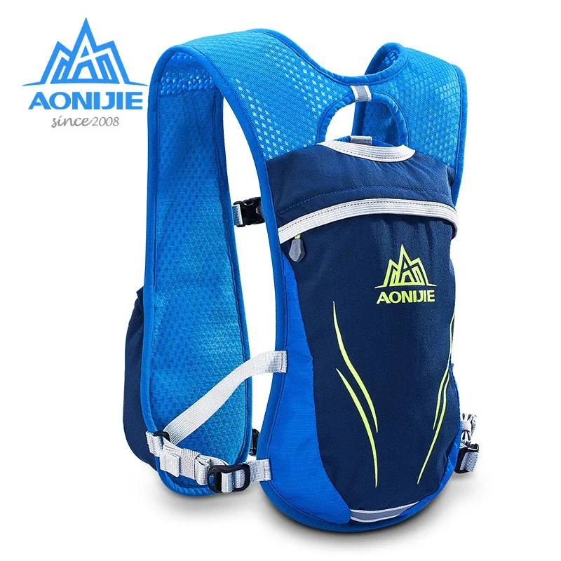 AONIJIE Running Marathon Hydration Nylon 5.5L Outdoor Running Bags Hiking Backpack Vest Marathon Cycling Backpack 250ML 2Pcs
