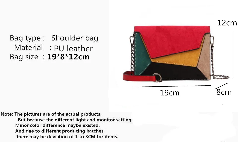 

Retro Matte Patchwork Crossbody Bags for Women small Chains Strap Shoulder Bag Lady Small Flap criss-cross Bag