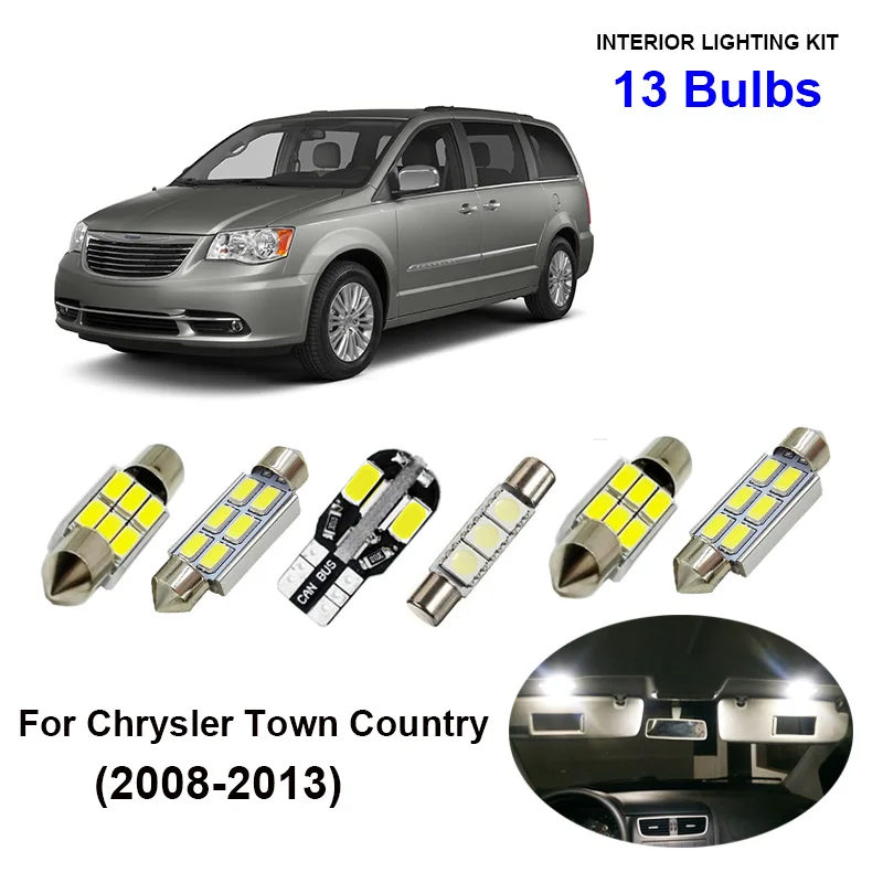 13 шт. белая автомобильная светодиодная интерьерная с Canbus Светильник лампы