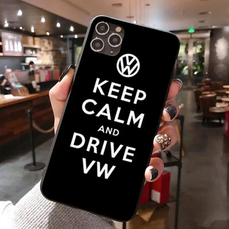 Черный чехол для телефона серии Keep Calm IphoneX XS 11 11Pro 5 5s SE 6 6s Plus 7 8 2020 | Мобильные