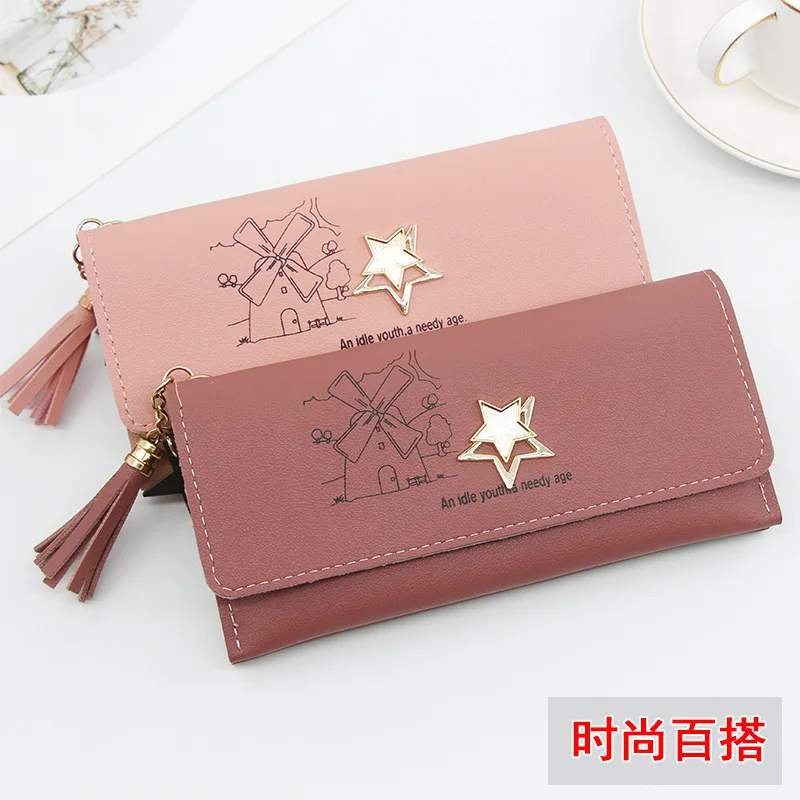 Новинка Женский Длинный кошелек корейский студенческий модный мультяшный милый