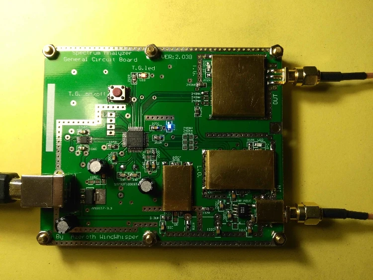 Simple Frequency Spectrum D6 V2.03B ADF4351 VFO Source  Small Hand-made One