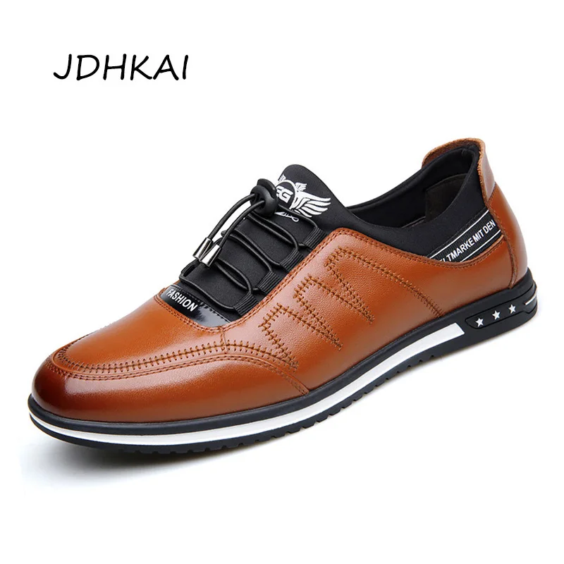 Мужская повседневная обувь из натуральной коровьей кожи черные Лоферы без