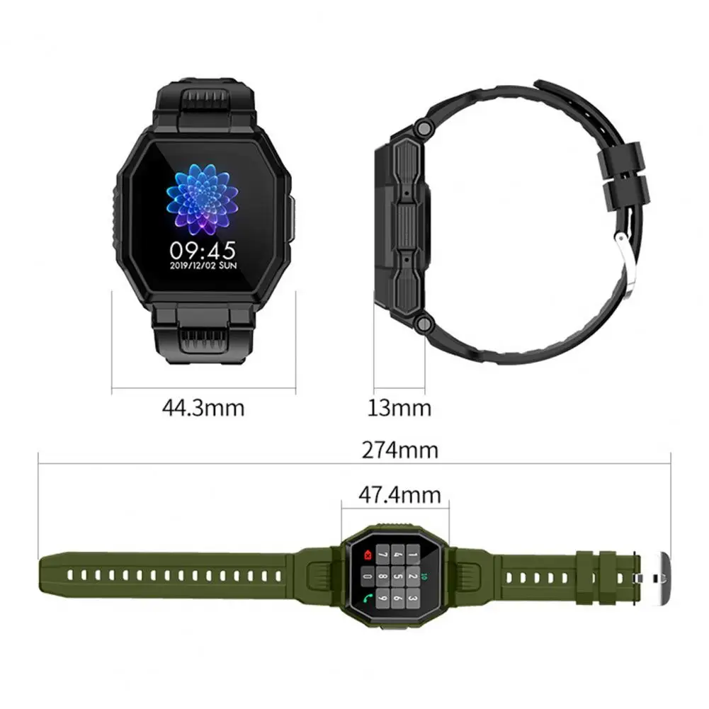 

Aygo S9 Smart Watch IP67 Waterproof Heart Rate Blood Pressure Monitor 1.54 Inch Full Touch Clock Sport Bracelet for Outdoor