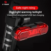 x tiger bicycle rear light waterproof mtb bicycle light usb charge led bicycle taillight flash tail safety bike warning light