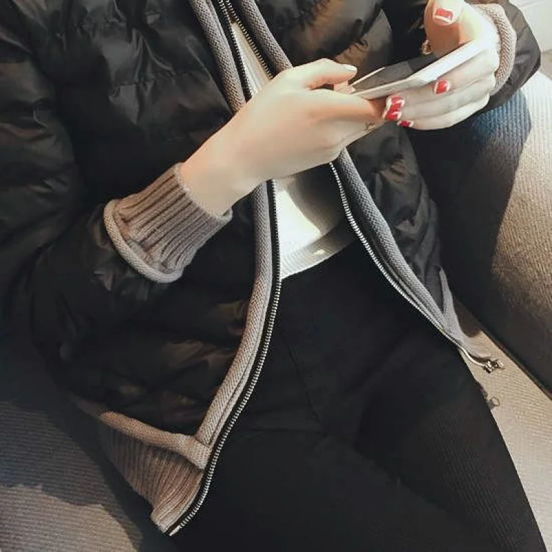 Хлопковые стеганые куртки женские парки 2022 осенне-зимние новое короткое пальто