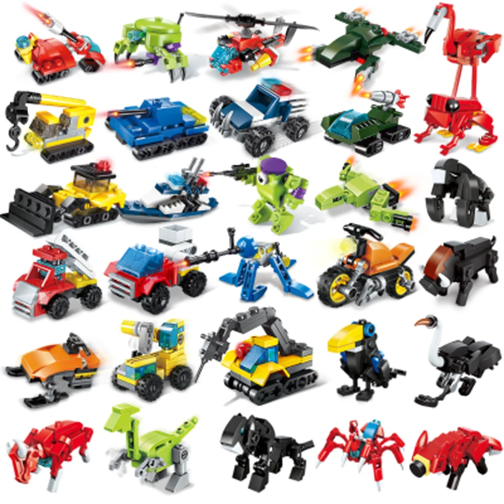 

Stitched building blocks boys assembled toys to make intelligence brain multi-functional puzzle car model small boxed gift