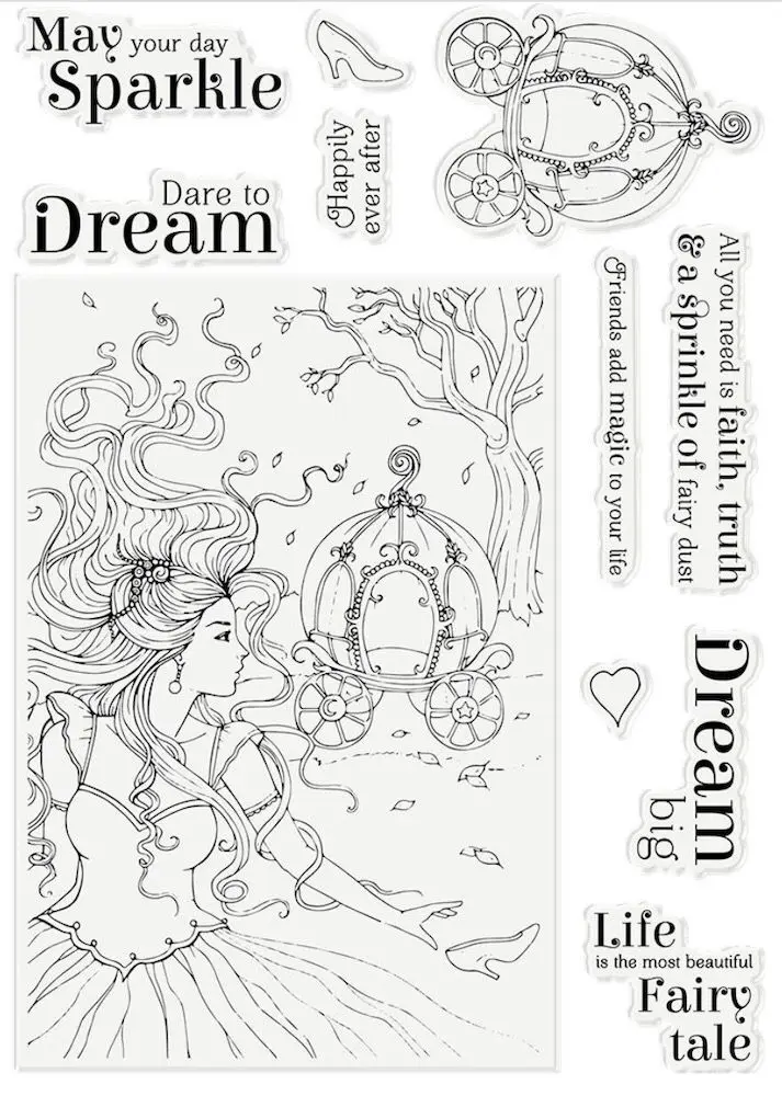 Феи прозрачный штамп для Сделай Сам Печать скрапбукинга карты C401|Штампики| |