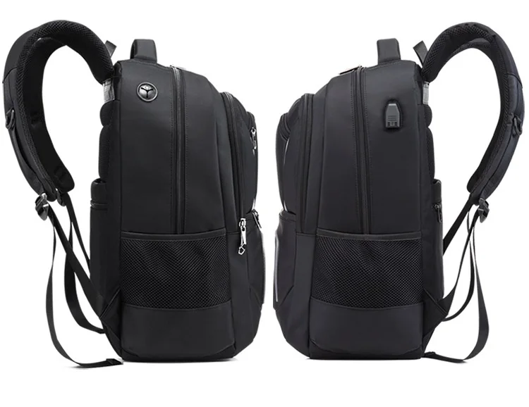 Waterproof Large Backpack 17.3 17 inch Laptop Backpack men Business Travel Multi-function Backpack male Traveling bag Black grey