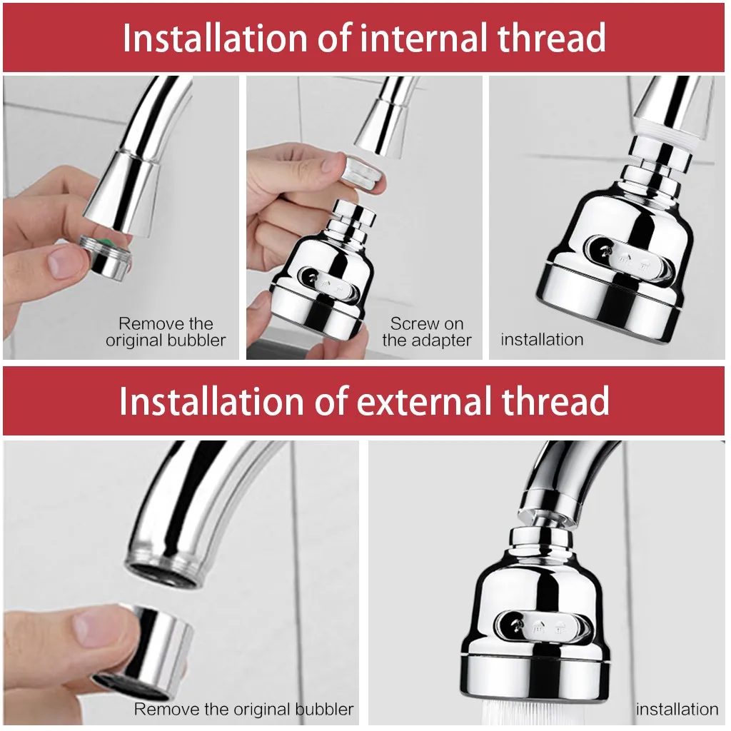 

Faucet booster water saving device Rotatable Faucet Sprayer Head Anti Splash Tap Booster Shower Water Saving Kitchen tool/*