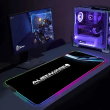 Mousepad Alienware RGB Black Large Gaming Mouse Pad Colorful Mouse Mat Keyboard Mat Table Mat Desk Mat For Notebook Laptop Gamer