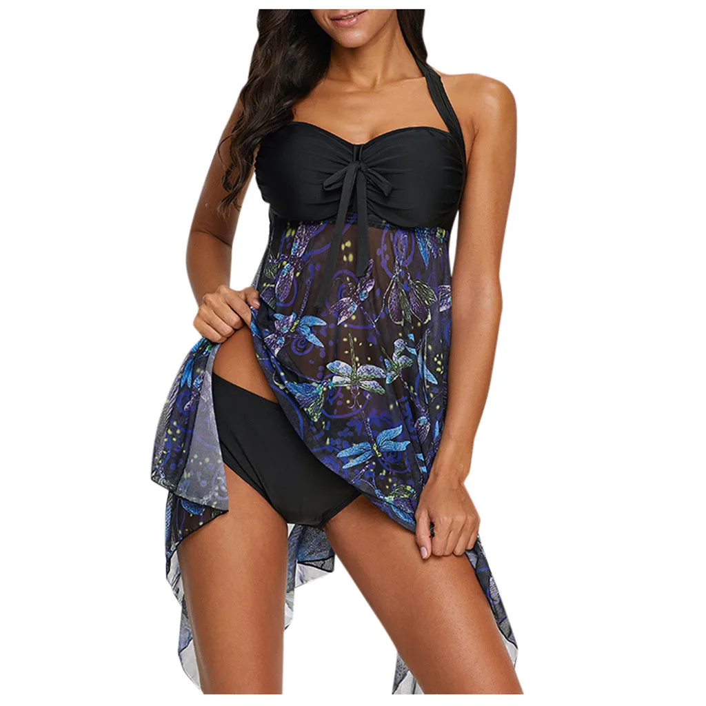 Женское пляжное платье большого размера 5XL новый купальник Танкини сетчатый