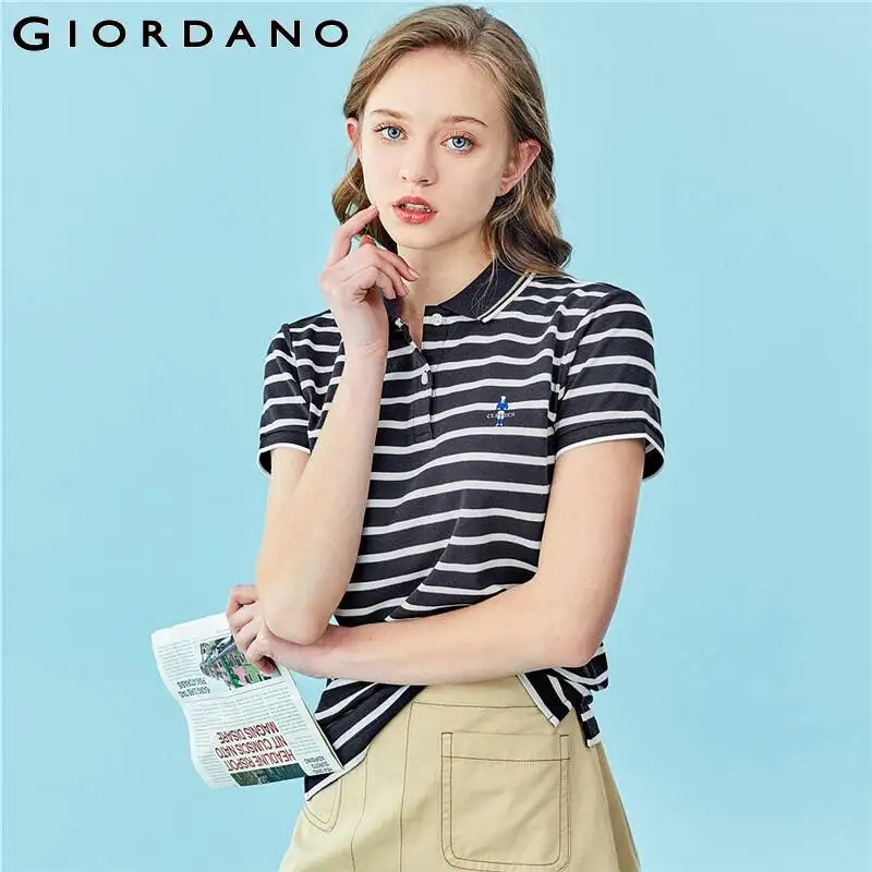 Женская эластичная рубашка поло с вышивкой|Футболки| |